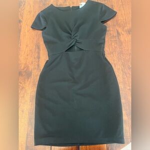 B Darlin Black Mini Dress with Twist Detail